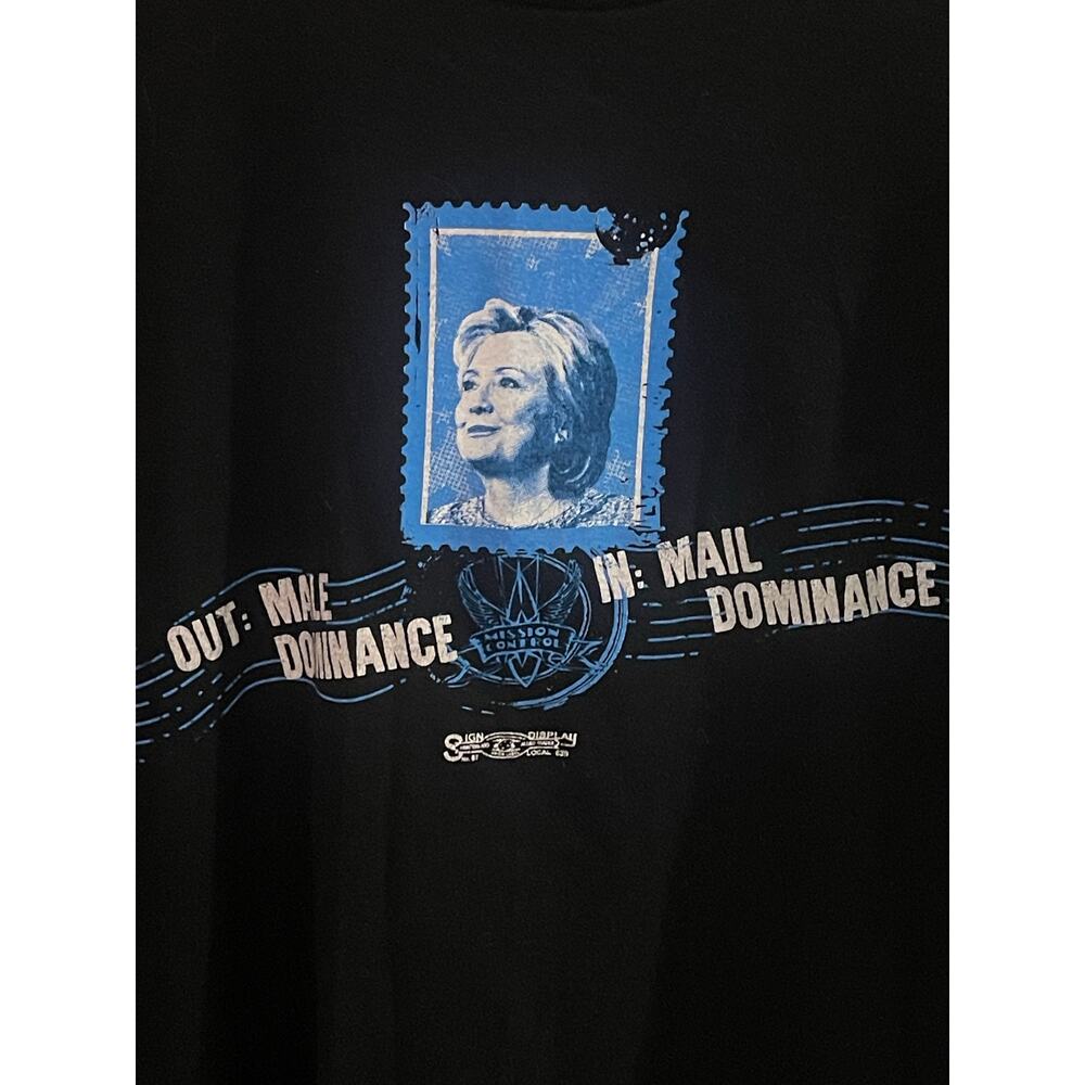 Black XL Hillary Clinton Graphic T-Shirt Out Male Dominance